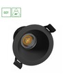 7W Fiale Core CCT inbouwspot - Ø9cm, Zwart, 3-in-1 CCT, Gat: Ø7,5 cm, 45 graden beam