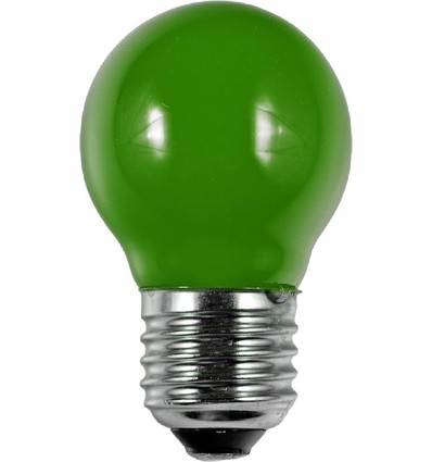 E27 1W LED filament kogellamp - G45, Groen, Party Colour Premium