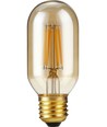 E27 4W dimbare LED buislamp - 10,6cm, 2300K, goud glas, filament