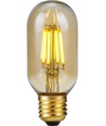 E27 4W dimbare LED buislamp - 10,6cm, 2300K, goud glas, filament