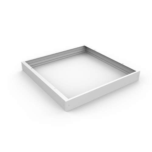 Opbouwframe voor 60x60 LED-paneel - 62mm hoog, snelle schroefloze montageset, witte rand