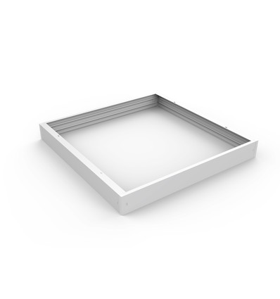 Opbouwframe voor 60x60 LED-paneel - 62mm hoog, snelle schroefloze montageset, witte rand