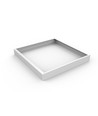 Opbouwframe voor 60x60 LED-paneel - 62mm hoog, snelle schroefloze montageset, witte rand