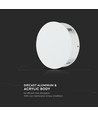 V-Tac 4W LED wandlamp - IP65, wit, rond, 4-weg licht, 4000K, incl. lichtbron