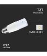 E27 7,5W LED lamp - T37, 6500K, koud wit, kunststof