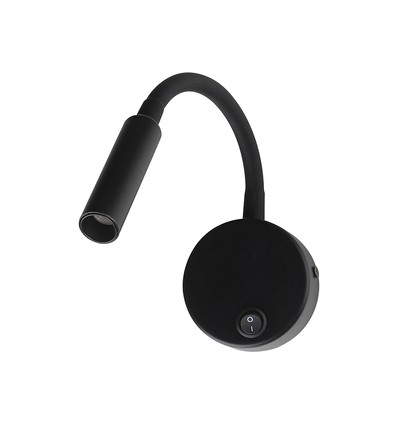 V-Tac 3W LED bedlamp - CREE chip, zwart, wandlamp, warm wit