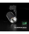 V-Tac 20W 3-fase spanningsrailspot - CREE chip, 4000K, Zwart, 6 jaar garantie