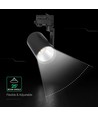V-Tac 35W 3-fase spanningsrailspot - Zwart, 3000K, CREE chip, 6 jaar garantie