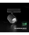 V-Tac 30W 3-fase railspot - CREE chip, zwart, 6400K, 6 jaar garantie