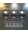 V-Tac 8W/16W/20W LED plafondlamp met sensor en noodverlichting - 135lm/W, IP54, CCT 3-in-1, Bulkhead, Cree chip