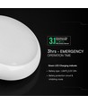 V-Tac 8W/16W/20W LED plafondlamp met sensor en noodverlichting - 135lm/W, IP54, CCT 3-in-1, Bulkhead, Cree chip
