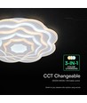 V-Tac 100W LED plafondlamp dimbaar CCT - Wit, incl. afstandsbediening, 3-in-1 kleurwissel