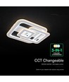 V-Tac 80W LED plafondlamp - CCT 3-in-1, dimbaar, wit, incl. afstandsbediening