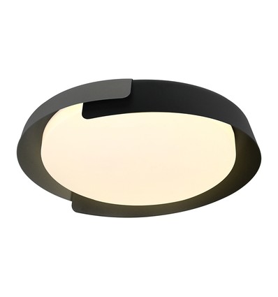 48W LED plafondlamp met afstandsbediening - 3-in-1 CCT, dimbaar, Ø50cm, zwart/grijs design