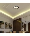 48W LED plafondlamp met afstandsbediening - 3-in-1 CCT, dimbaar, Ø50cm, zwart/grijs design