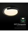 48W LED plafondlamp met afstandsbediening - 3-in-1 CCT, dimbaar, Ø50cm, zwart/grijs design