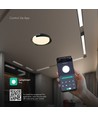48W LED plafondlamp met afstandsbediening - 3-in-1 CCT, dimbaar, Ø50cm, zwart/grijs design