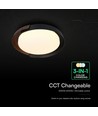 48W LED plafondlamp met afstandsbediening - Ø50cm, dimbaar, 3-in-1 CCT, zwart en houtlook