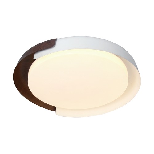 48W LED plafondlamp met afstandsbediening - Ø50cm, 3-in-1 CCT, dimbaar, wit met houtlook