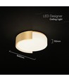 45cm 48W LED design plafondlamp - 3-in-1 CCT, dimbaar, goud, incl. afstandsbediening