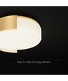 45cm 48W LED design plafondlamp - 3-in-1 CCT, dimbaar, goud, incl. afstandsbediening