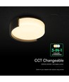 V-Tac 63W LED plafondlamp, 3-in-1 met afstandsbediening - Ø55cm, dimbaar, zwart, designlamp