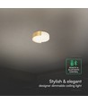 V-Tac 63W LED plafondlamp, Ø55cm - 3-in-1 CCT, dimbaar, goud, incl. afstandsbediening