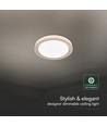 V-Tac 30W/60W/30W design plafondlamp met afstandsbediening - 3-in-1 CCT