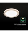 V-Tac 30W/60W/30W design plafondlamp met afstandsbediening - 3-in-1 CCT