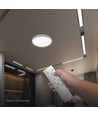 V-Tac 30W/60W/30W Designer plafondlamp met afstandsbediening - 3-in-1 CCT, dimbaar, donkerbruine rand, Ø43cm