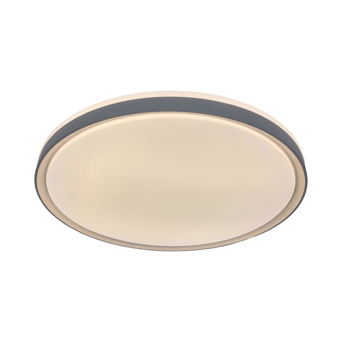 V-Tac 60W LED plafondlamp met afstandsbediening - 3-in-1 CCT, dimbaar, grijze rand, designer domelight