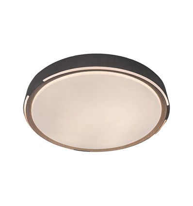 V-Tac 30W/60W/30W LED plafondlamp met houtlook - 3-in-1 CCT, afstandsbediening