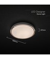 V-Tac 30W/60W/30W LED plafondlamp met houtlook - 3-in-1 CCT, afstandsbediening