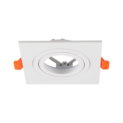 V-Tac GU10 inbouwspot - Vierkant, wit, aluminium, zonder lichtbron