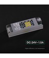 36W / 24V DC voeding voor LED-strips - 1,5A, IP20, Slim