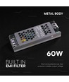 60W / 24V DC Slim voeding voor LED-strips - 2,5A, IP20
