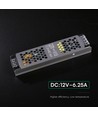75W / 12V DC voeding voor LED strips - 6.25A, IP20, Slim design