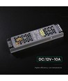 120W / 12V DC voeding voor LED strips - 10A, IP20, Slim design