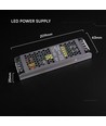 200W / 12V DC voeding voor LED strips - 16.5A, IP20, Slim design