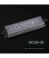 36W / 12V DC Voeding - 3A, IP67 Waterdicht