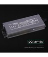 60W / 12V DC voeding - 5A, IP67 waterdicht