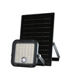 30W Solara CCT LED-breedstraler op zonne-energie - 6.4V, IP65, zwart, afstandsbediening, CCT-switch, incl. batterij