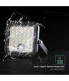 30W Solara CCT LED-breedstraler op zonne-energie - 6.4V, IP65, zwart, afstandsbediening, CCT-switch, incl. batterij