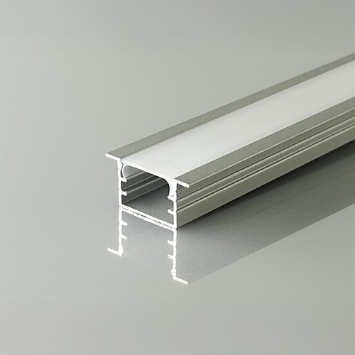 2m V-Tac aluminium inbouwprofiel - Zilver, incl. afdekking, 14,8 x 10 mm