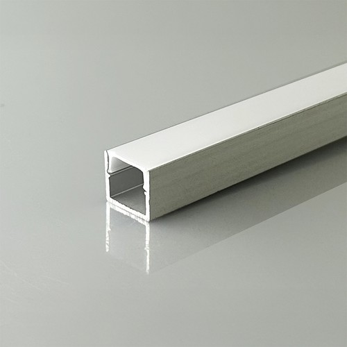 2m Alu profiel voor LED strips - Opbouw, zilver, incl. diffuser, 12x10mm