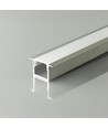V-Tac 2m inbouwprofiel voor LED strips - Zilver, incl. afdekking, 2000x12x10mm
