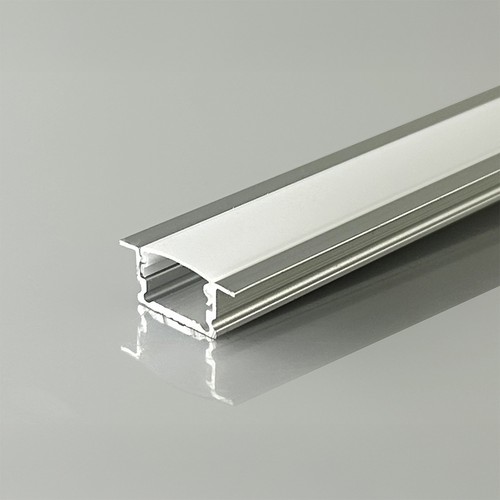 V-Tac 2m inbouwprofiel voor LED strips - Zilver, incl. afdekking, 2000x13,2x7mm
