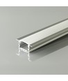 V-Tac 2m inbouwprofiel voor LED strips - Zilver, incl. afdekking, 2000x13,2x7mm