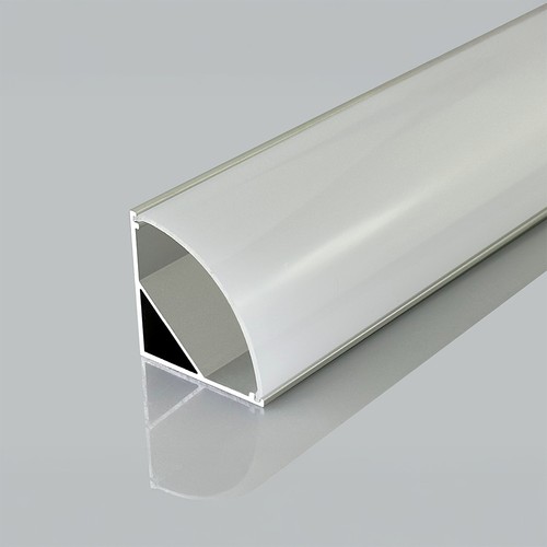 2m zilveren hoekprofiel voor LED strips - Incl. cover, 30x30mm montageset