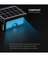 7W LED breedstraler op zonne-energie met PIR-sensor - 3.7V, zwart, 3-in-1 CCT